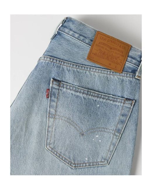 Levi's Blue Distressed Straight-Leg Jeans for men