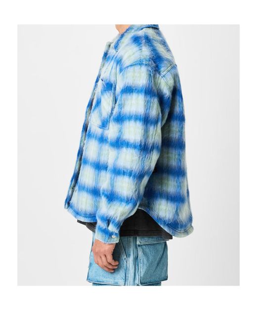 Represent Blue Shirt Jacket for men