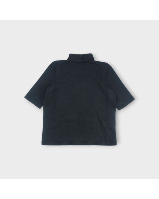 Alaïa Blue Roll-Neck Top