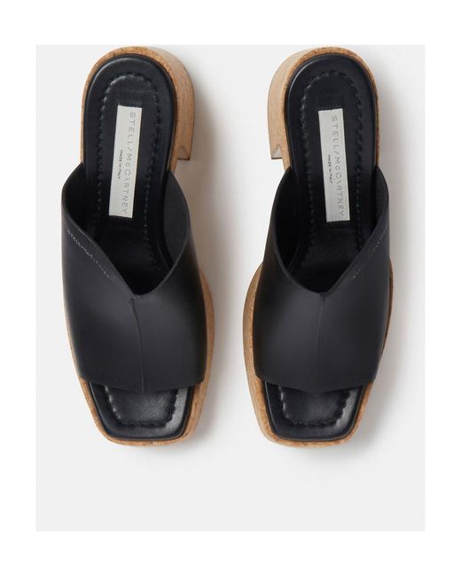 Stella McCartney Blue Logo Printed Platform Sandals