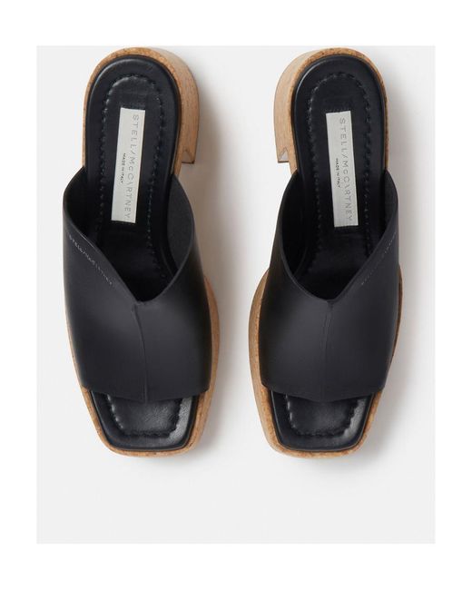 Stella McCartney Blue Logo Printed Platform Sandals