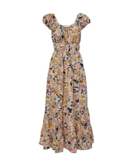 Ulla Johnson Natural Printed Mid-Length Dress