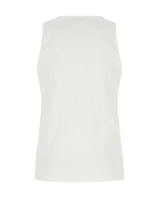Bottega Veneta White Scoop-Neck Tank Top for men