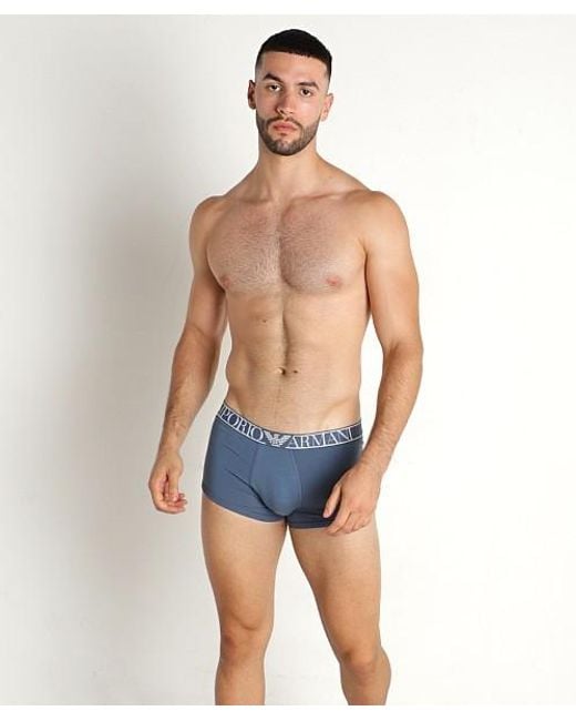Emporio Armani Blue Elastic Waist Underwear for men