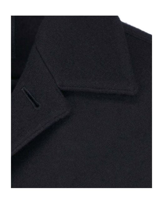 Zegna Black Single-Breasted Patch-Pocket Blazer for men