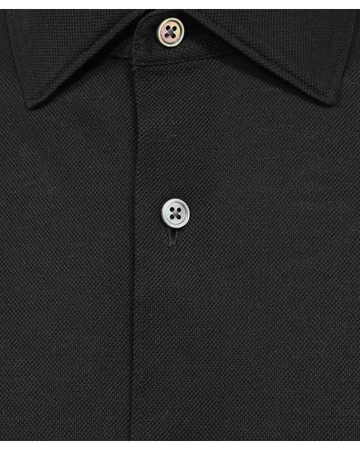 Zegna Black Long-Sleeved Shirt for men