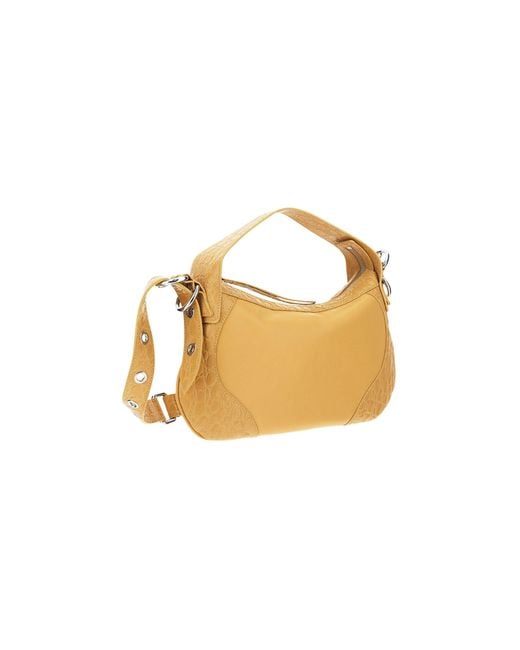 By Far Metallic Yana Croco Shoulder Bag
