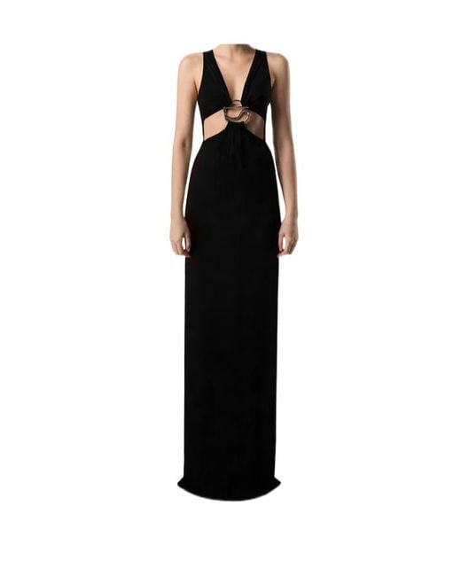 Coperni Black Cut-Out C-Logo Dress