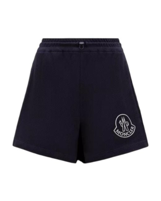 Moncler Blue Logo Shorts