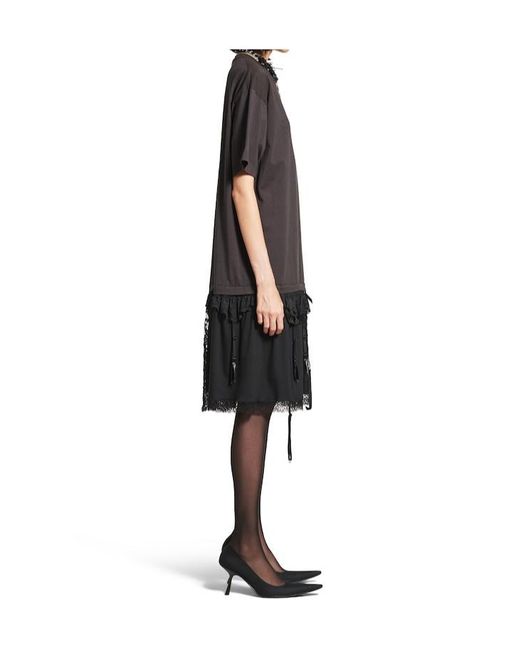 Balenciaga Gray Lingerie T-Shirt Dress
