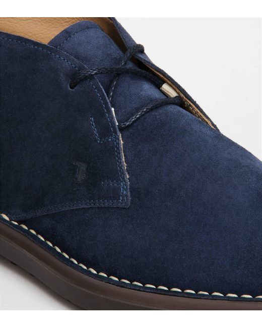 Tod's Blue Ideal 06G Lace-Up Ankle Boots for men