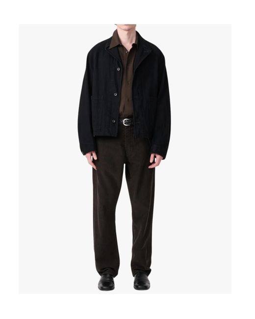 Studio Nicholson Black Long-Sleeved Casual Jacket for men