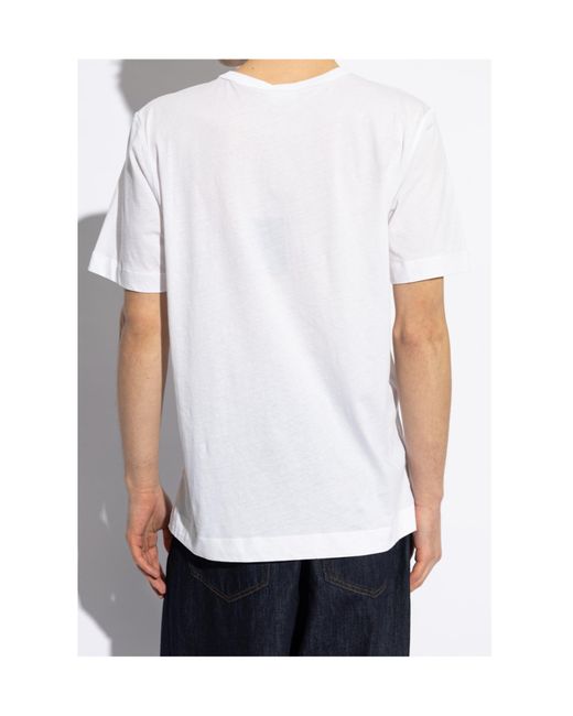 Dries Van Noten White Cotton T-Shirt for men
