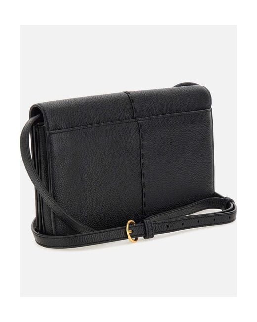 Tory Burch Black Logo Plaque Shoulder Bag