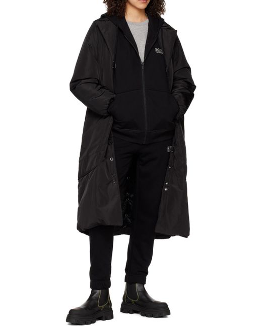 Ganni Black Logo Embroidered Elasticated Waistband Sweatpants