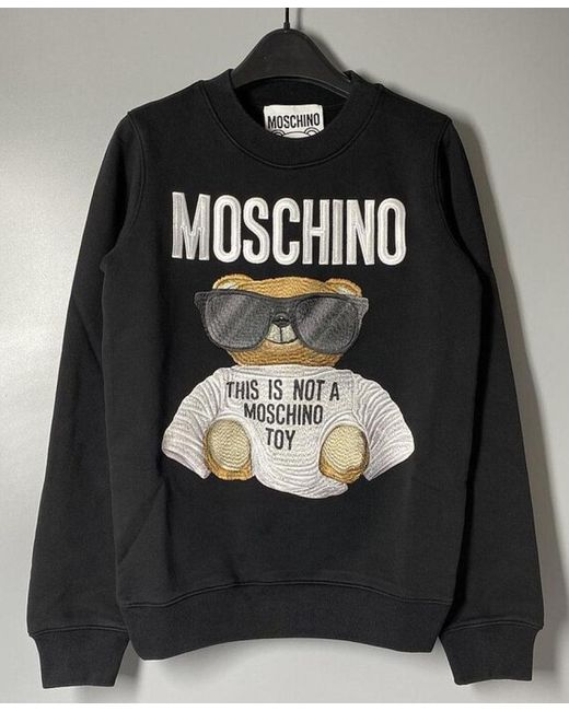 Moschino Black Printed Logo Sweater