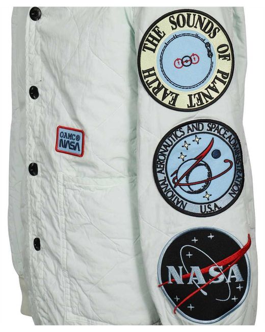 OAMC White Quilted Patch Nasa Jacket for men