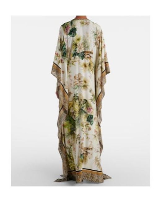 Elie Saab Green Savannah Printed Chiffon Dress