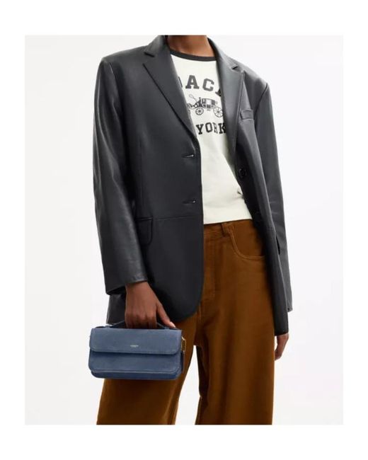 COACH Blue Elora Top Handle Crossbody Bag
