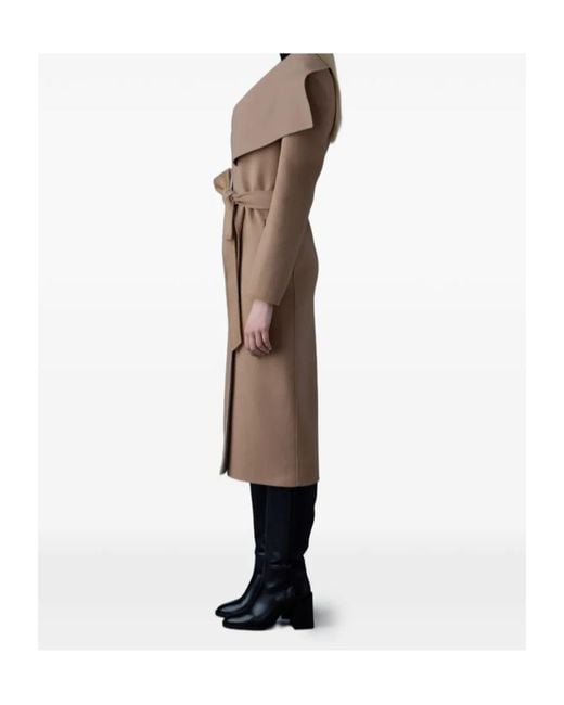 Mackage Brown Mai-Cn Belted Coat