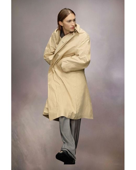 Maison Margiela Natural Single-Breasted Midi Trench Coat for men