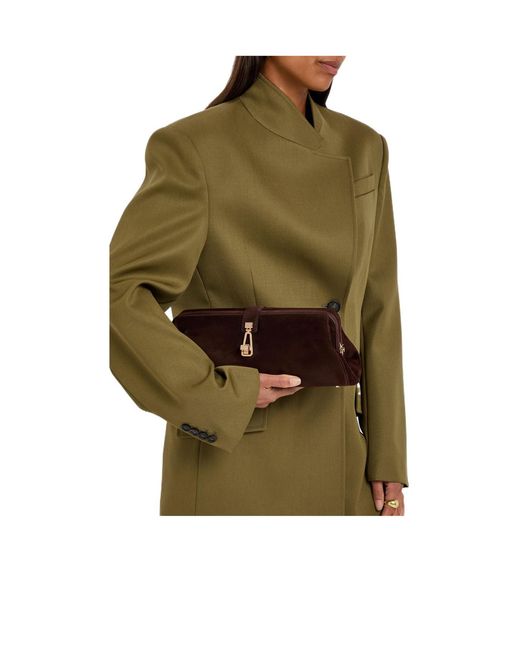 Gabriela Hearst Brown Suede Clutch