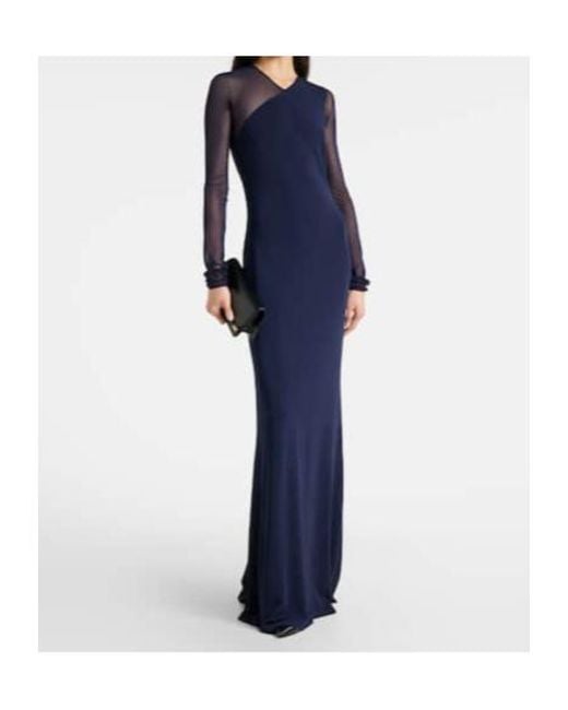 Ralph Lauren Blue Brynn Jersey Gown