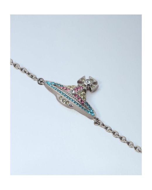 Vivienne Westwood Metallic Kika Logo Embellished Bracelet