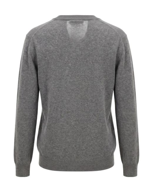Malo Gray V Neck Sweater