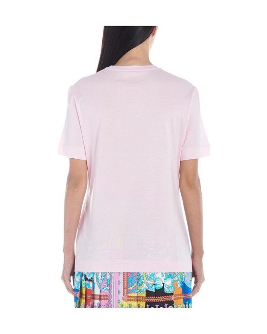 Versace Pink Logo Printed T-Shirt