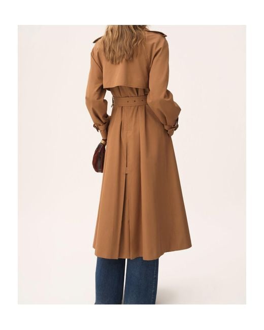 Chloé Brown Long Trench Coat