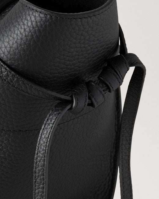 Mulberry Black Medium Soft Bayswater Logo Embossed Shoulder Bag