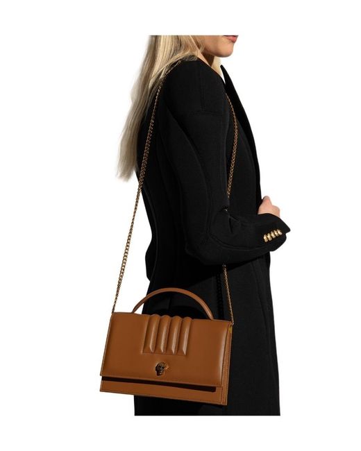 McQueen Brown Skull-Detail Tote Bag