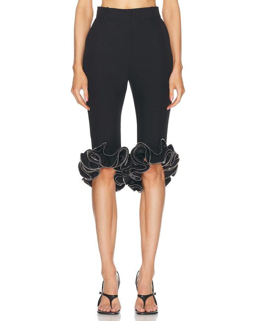 Coperni Black Ruffled Casual Pants