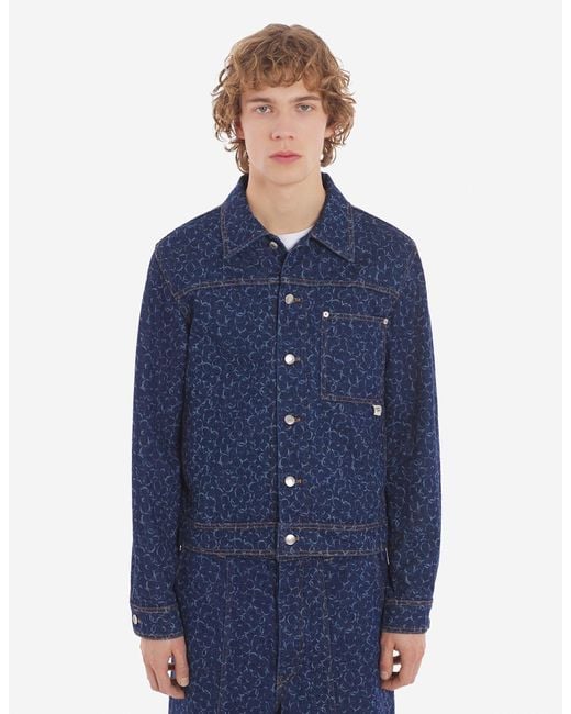 Maison Kitsuné Blue Maison Kitsuné Buttoned Denim Jacket for men