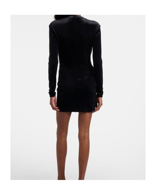 Mugler Black Velvet Bustier Dress