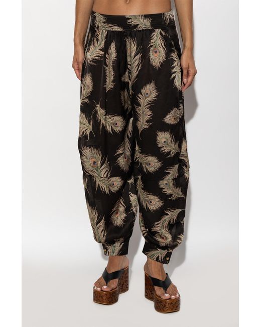 Zimmermann Black Patterned Casual Trousers