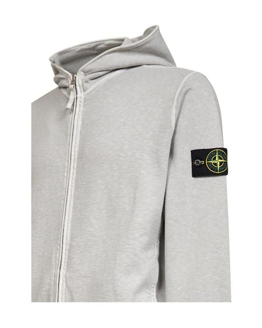 Stone Island Gray Zip-Throughs for men