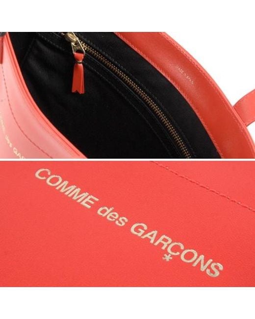 Comme des Garçons Red Comme Des Garçons Wallet Huge Logo Printed Tote Bag for men