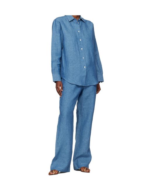 Rohe Blue Drawstring Palazzo Pants