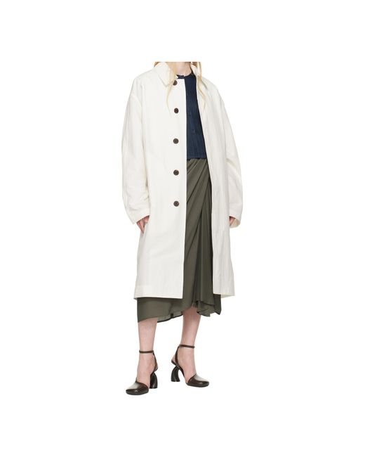 Studio Nicholson White Nevis Coat