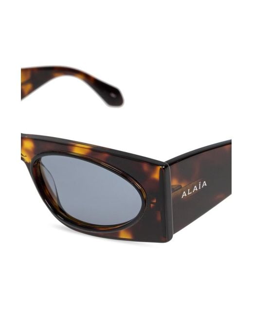 Alaïa White Alaïa Rectangular Cat-Eye Sunglasses