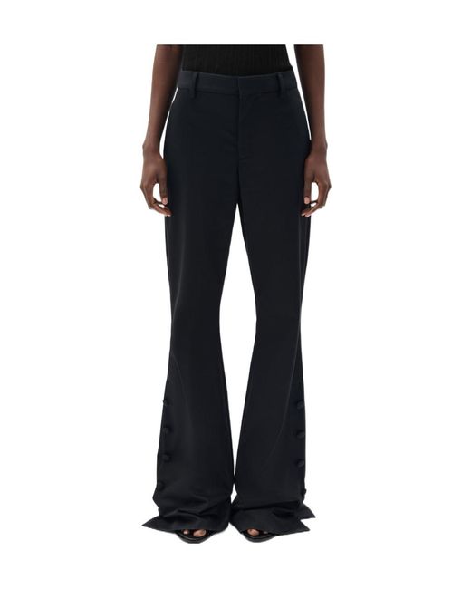 Ann Demeulemeester Black Enya Buttoned Bootcut Trousers