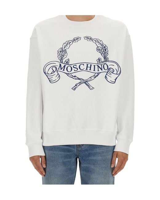Moschino Gray Long Sleeve Sweatshirt for men