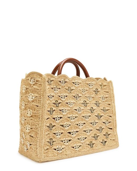 Rabanne Metallic Woven Tote Bag