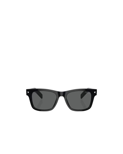 Prada White Eyewear Rectangular Frame Sunglasses for men