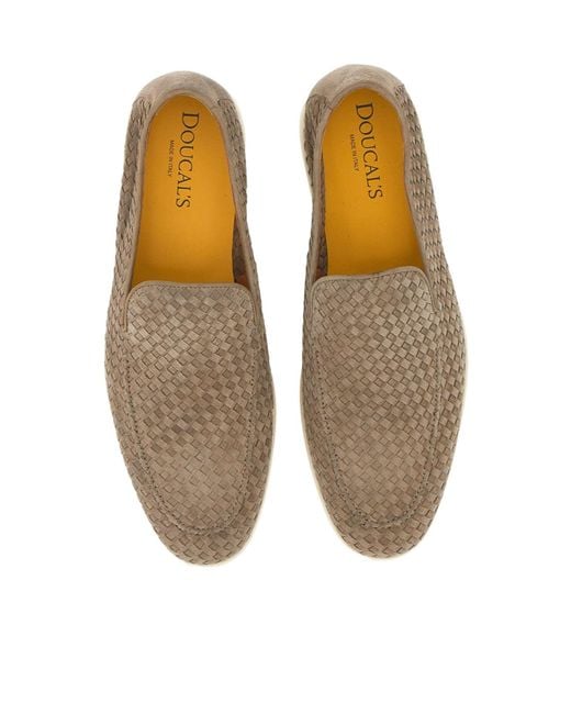 Doucal's Natural Interwoven Pattern Casual Shoes for men