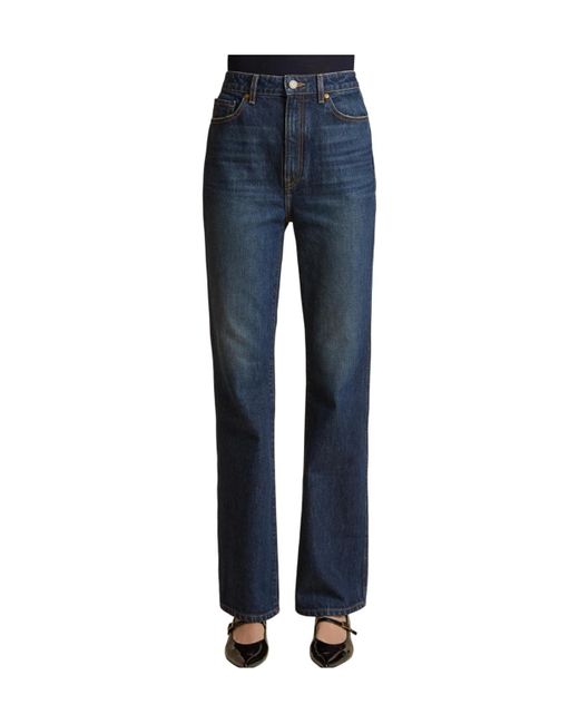 Khaite Blue Danielle Straight-Leg Jeans