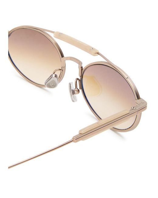 Brunello Cucinelli Multicolor Aviator-Style Oval Sunglasses for men