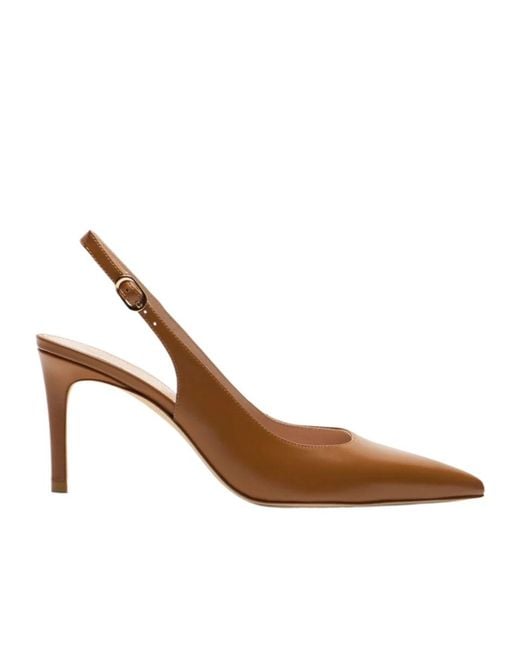 Stuart Weitzman Brown Stuart Power Slingback 75